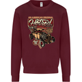 An American Original Hotrod Mens Sweatshirt Jumper Maroon