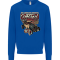 An American Original Hotrod Mens Sweatshirt Jumper Royal Blue