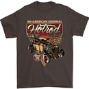 An American Original Hotrod Mens T-Shirt Cotton Gildan Dark Chocolate