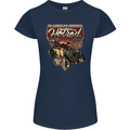 An American Original Hotrod Womens Petite Cut T-Shirt Navy Blue