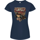 An American Original Hotrod Womens Petite Cut T-Shirt Navy Blue