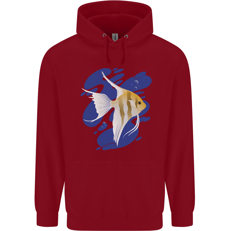 An Angel Fish in the Ocean Childrens Kids Hoodie Red
