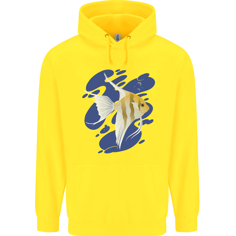 An Angel Fish in the Ocean Childrens Kids Hoodie Yellow