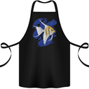 An Angel Fish in the Ocean Cotton Apron 100% Organic Black