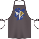An Angel Fish in the Ocean Cotton Apron 100% Organic Dark Grey