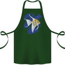 An Angel Fish in the Ocean Cotton Apron 100% Organic Forest Green