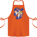 An Angel Fish in the Ocean Cotton Apron 100% Organic Orange