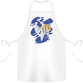 An Angel Fish in the Ocean Cotton Apron 100% Organic White