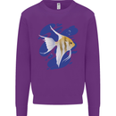 An Angel Fish in the Ocean Kids Sweatshirt Jumper Purple