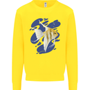 An Angel Fish in the Ocean Kids Sweatshirt Jumper Yellow