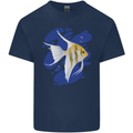 An Angel Fish in the Ocean Kids T-Shirt Childrens Navy Blue
