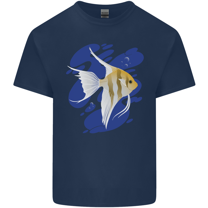An Angel Fish in the Ocean Kids T-Shirt Childrens Navy Blue