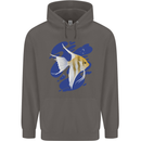 An Angel Fish in the Ocean Mens 80% Cotton Hoodie Charcoal