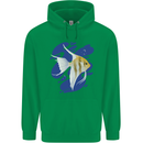 An Angel Fish in the Ocean Mens 80% Cotton Hoodie Irish Green