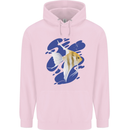 An Angel Fish in the Ocean Mens 80% Cotton Hoodie Light Pink