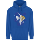 An Angel Fish in the Ocean Mens 80% Cotton Hoodie Royal Blue