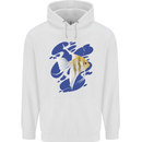 An Angel Fish in the Ocean Mens 80% Cotton Hoodie White