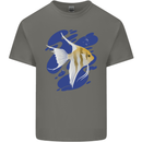 An Angel Fish in the Ocean Mens Cotton T-Shirt Tee Top Charcoal