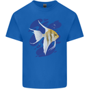 An Angel Fish in the Ocean Mens Cotton T-Shirt Tee Top Royal Blue