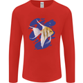 An Angel Fish in the Ocean Mens Long Sleeve T-Shirt Red