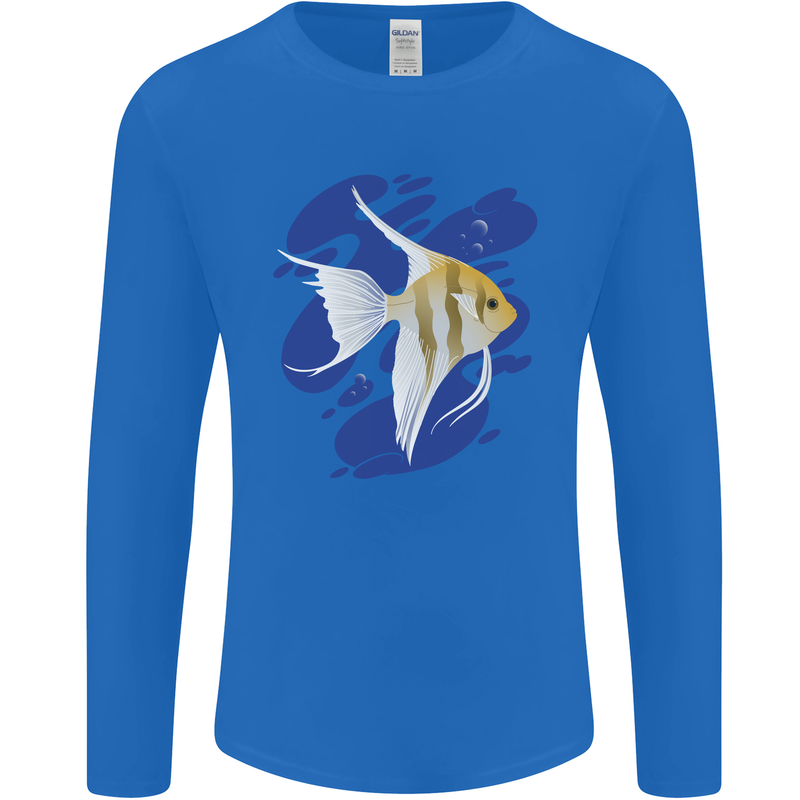 An Angel Fish in the Ocean Mens Long Sleeve T-Shirt Royal Blue