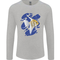 An Angel Fish in the Ocean Mens Long Sleeve T-Shirt Sports Grey