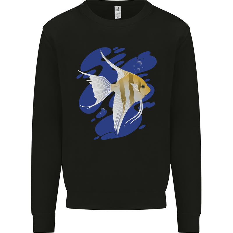 An Angel Fish in the Ocean Mens Sweatshirt Jumper Black