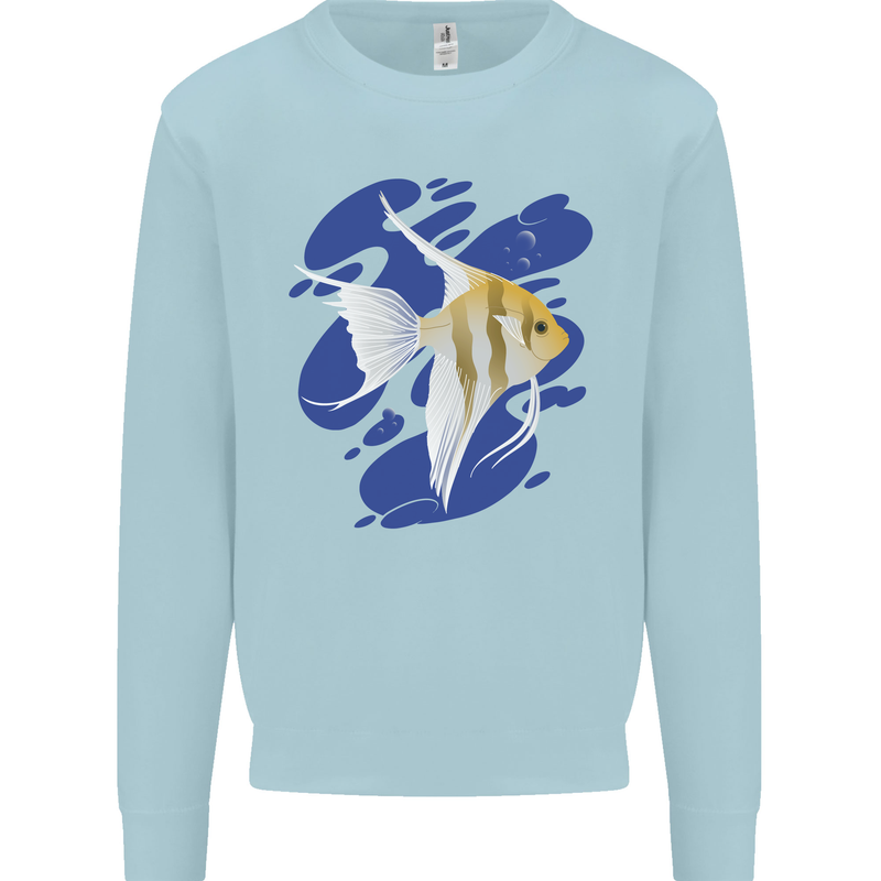 An Angel Fish in the Ocean Mens Sweatshirt Jumper Light Blue