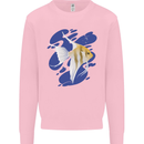 An Angel Fish in the Ocean Mens Sweatshirt Jumper Light Pink