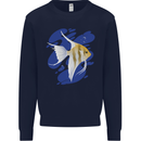 An Angel Fish in the Ocean Mens Sweatshirt Jumper Navy Blue
