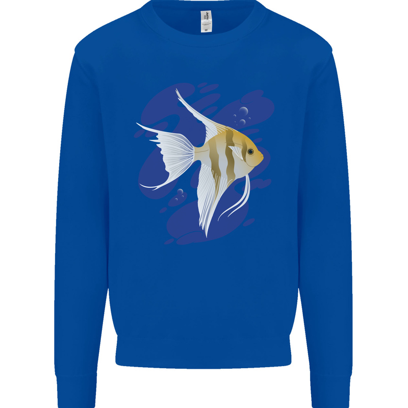 An Angel Fish in the Ocean Mens Sweatshirt Jumper Royal Blue