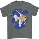 An Angel Fish in the Ocean Mens T-Shirt 100% Cotton Charcoal
