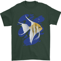 An Angel Fish in the Ocean Mens T-Shirt 100% Cotton Forest Green