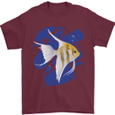 An Angel Fish in the Ocean Mens T-Shirt 100% Cotton Maroon