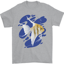 An Angel Fish in the Ocean Mens T-Shirt 100% Cotton Sports Grey