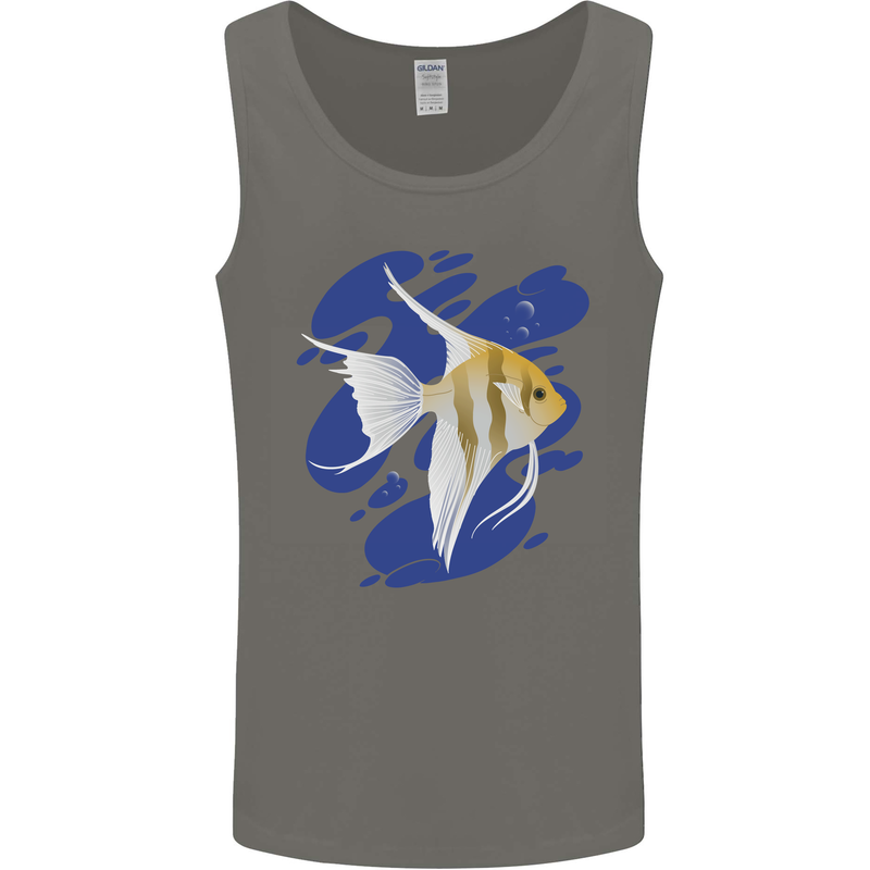 An Angel Fish in the Ocean Mens Vest Tank Top Charcoal