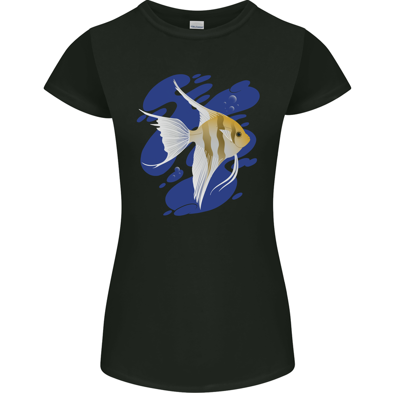 An Angel Fish in the Ocean Womens Petite Cut T-Shirt Black