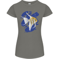 An Angel Fish in the Ocean Womens Petite Cut T-Shirt Charcoal