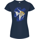 An Angel Fish in the Ocean Womens Petite Cut T-Shirt Navy Blue