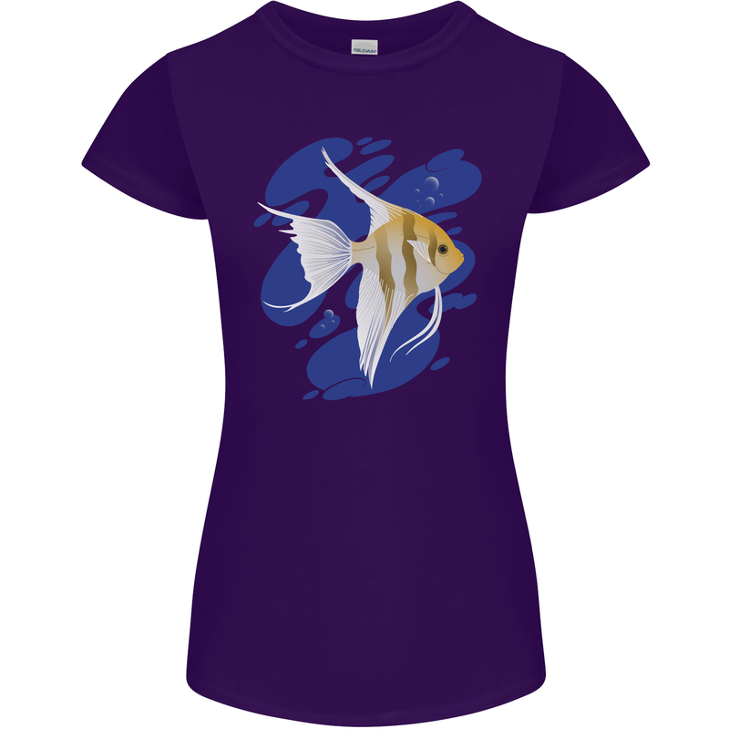 An Angel Fish in the Ocean Womens Petite Cut T-Shirt Purple