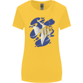An Angel Fish in the Ocean Womens Wider Cut T-Shirt Yellow