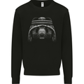 An Arab Panda Bear Kids Sweatshirt Jumper Black