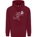 An Argentine Tegu Lizard Childrens Kids Hoodie Maroon