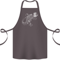 An Argentine Tegu Lizard Cotton Apron 100% Organic Dark Grey