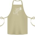 An Argentine Tegu Lizard Cotton Apron 100% Organic Khaki