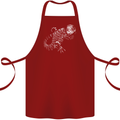 An Argentine Tegu Lizard Cotton Apron 100% Organic Maroon
