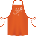 An Argentine Tegu Lizard Cotton Apron 100% Organic Orange