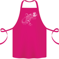 An Argentine Tegu Lizard Cotton Apron 100% Organic Pink