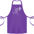 An Argentine Tegu Lizard Cotton Apron 100% Organic Purple