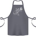 An Argentine Tegu Lizard Cotton Apron 100% Organic Steel